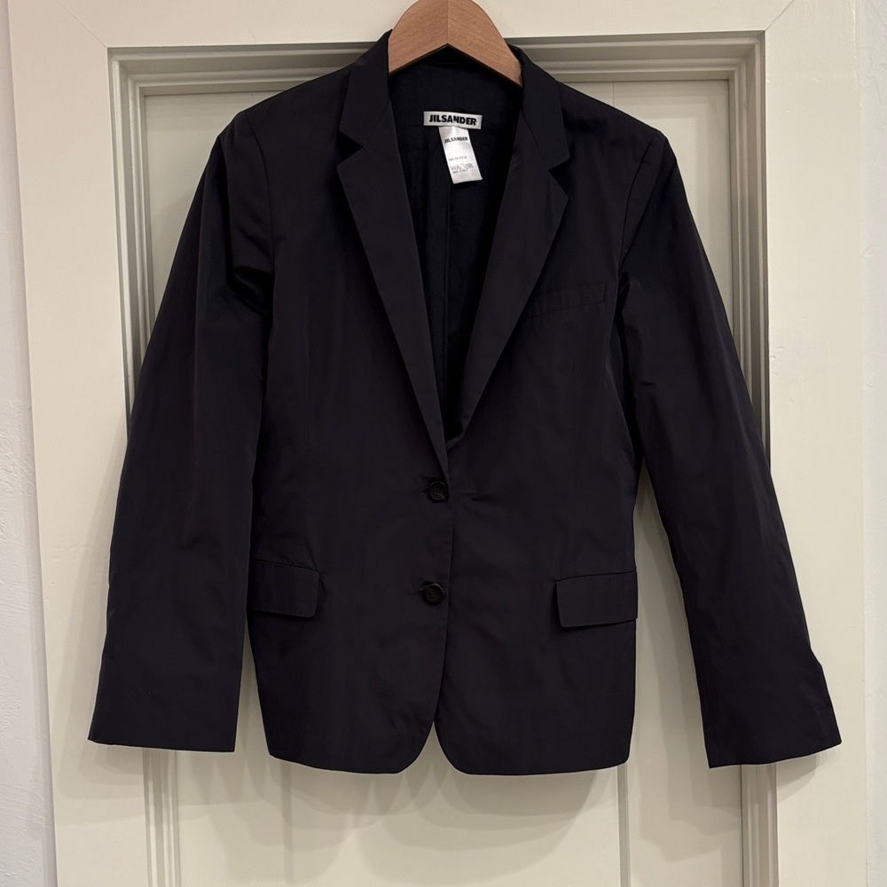 Jil Sander Dark Navy Blue Tailored Blazer